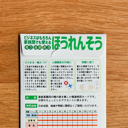 cobato メッセージカード ほうれんそう